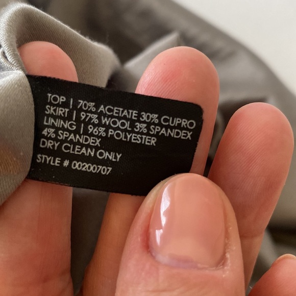 Club Monaco Gray Velvet Top Wool Skirt Dress size 10 - Picture 11 of 12